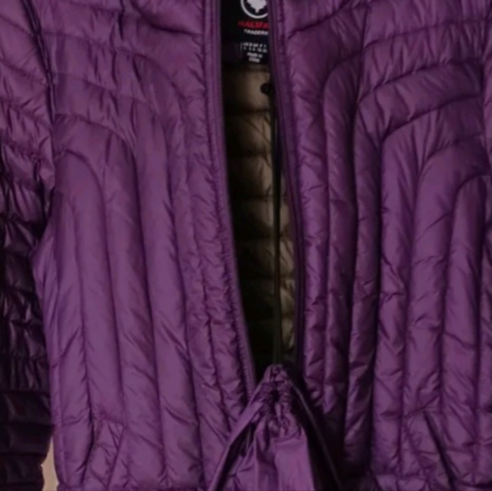 Halifax Traders PURPLE Ultralight Packable/washable Down Jacket Coat Women's L - Picture 6 of 8